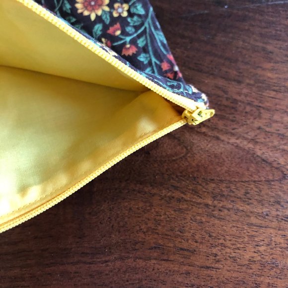 Lot 6 Handmade Zipper pouches bags Floral Lot C - Picture 7 of 14